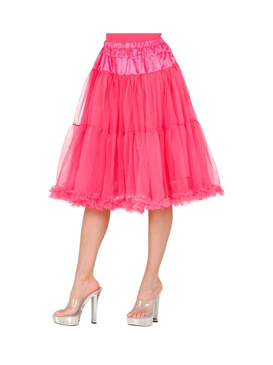 Falda Enagua Tul 65 cms color Rosada