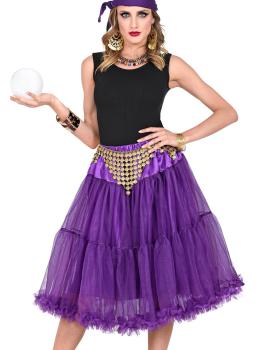 Falda Enagua Tul 65 cms en color Morado