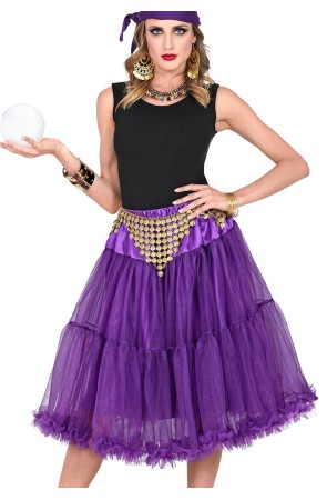 Falda Enagua Tul 65 cms en color Morado