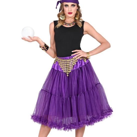 Falda Enagua Tul 65 cms en color Morado