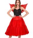Falda Enagua Tul 65 cms en color Roja