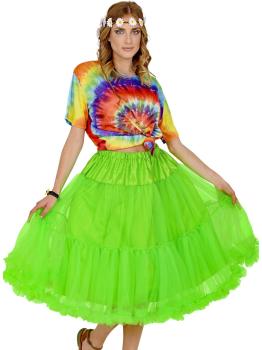 Falda Enagua Tul 65 cms en color Verde