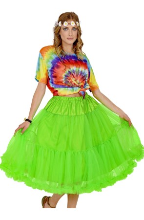 Falda Enagua Tul 65 cms en color Verde