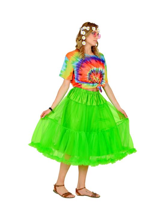 Falda Enagua Tul 65 cms en color Verde
