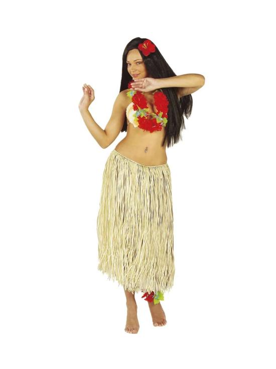 Falda Hawaiana de Paja Lujo 78 cms adultos