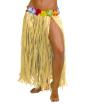Falda Hawaiana Flores 75 cms  Paja