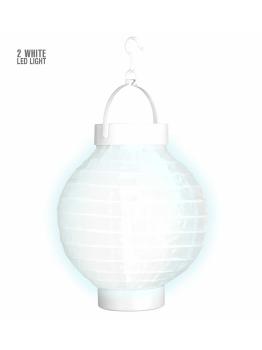 Farolillo de Tela blanca con Luces Led Blancas 15cms