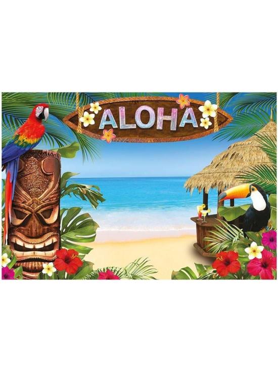 FIESTAS GUIRCA Photocall de Hawai Hibiscos 220 X 150 CMS