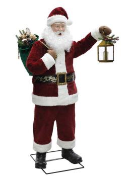 Figura Animada de Papá Noel de Lujo 1,8 m con Luz y Movimiento