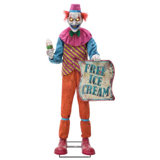 Figura animada Terror de payaso helado de neón (1,8 m)