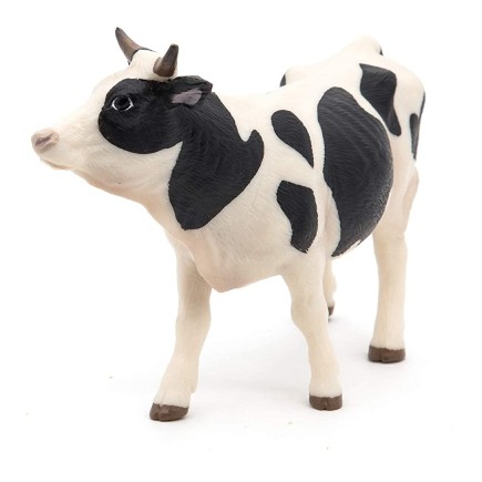 Figura Animal de Granja Vaca Negra y Blanca