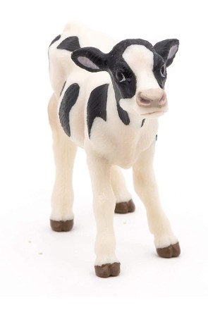 Figura Animal de Granja Vaca Negra y Blanca Ternero