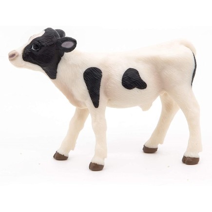 Figura Animal de Granja Vaca Negra y Blanca Ternero