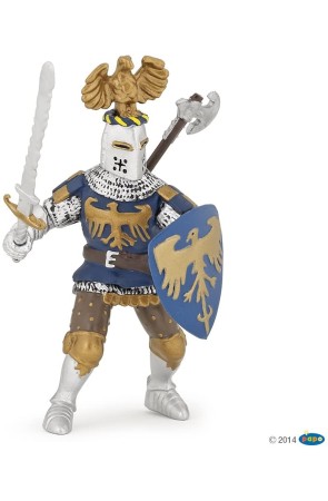Figura Colección Papo Caballero Azul Casco Aguila