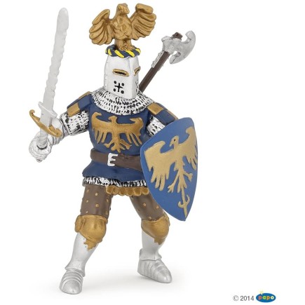 Figura Colección Papo Caballero Azul Casco Aguila