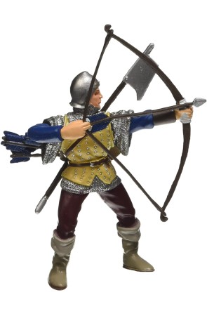 Figura Colección Papo Caballeros Medievales Arquero Azul