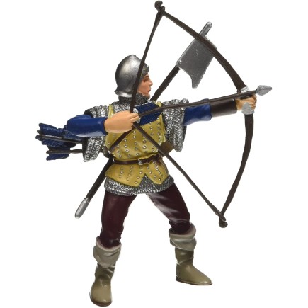 Figura Colección Papo Caballeros Medievales Arquero Azul