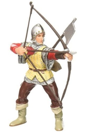 Figura Colección Papo Caballeros Medievales Arquero Rojo