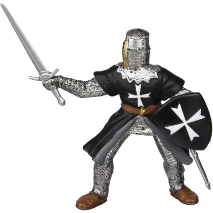 Figura Colección Papo Caballeros Medievales Caballero Negro con Espada