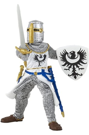 Figura Colección Papo Caballeros Medievales Caballero Teutón Blanco