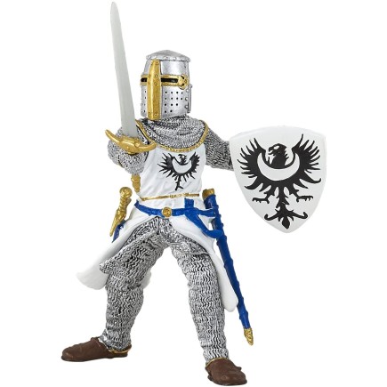 Figura Colección Papo Caballeros Medievales Caballero Teutón Blanco