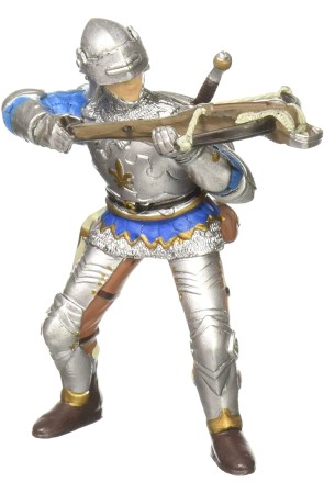 Figura Colección Papo Caballeros Medievales Guerrero azul con ballesta