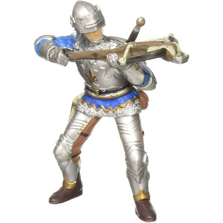 Figura Colección Papo Caballeros Medievales Guerrero azul con ballesta