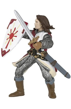 Figura Colección Papo Caballeros Medievales Lancelot Rojo