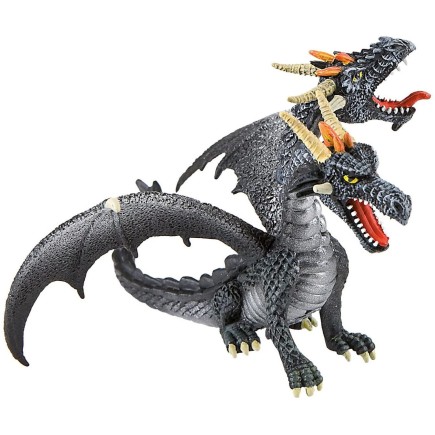 Figura de Dragón Gris 2 Cabezas  Bullyland