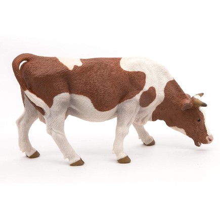 Figura de Granja Vaca Simmental Pastando