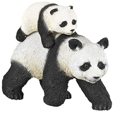 Figura Oso Panda con Bebe - Papo