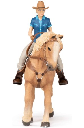 Figura Papo Caballo de Oeste con Amazona