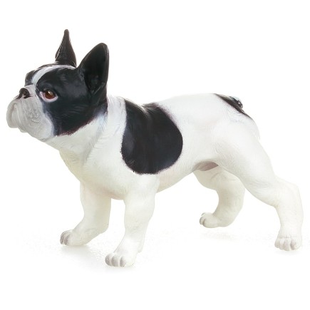 Figura Perro Bulldog francés blanco y negro - Papo