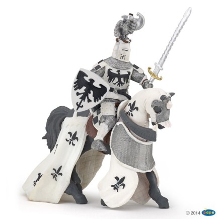 Figuras Colección Papo Caballo de Gala Blanco con Caballero