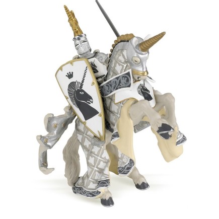 Figuras Colección Papo Maestro de armas Unicornio plateado