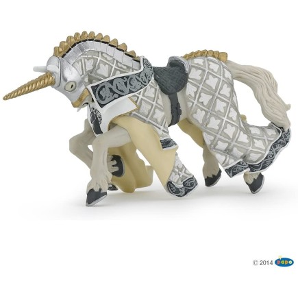 Figuras Colección Papo Maestro de armas Unicornio plateado