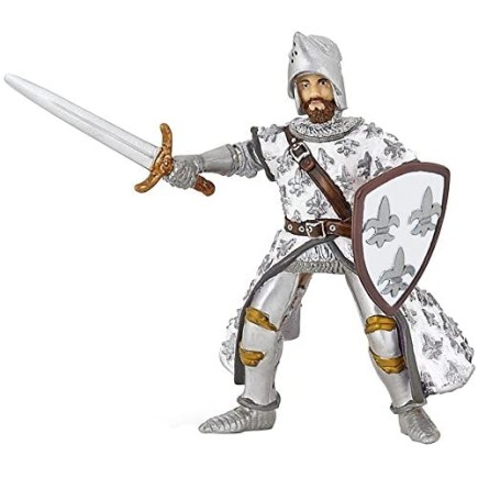 Figuras Colección Papo Medieval  Príncipe Felipe Blanco