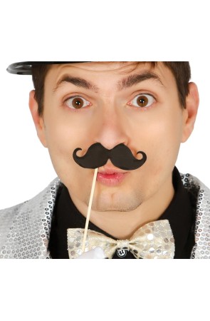PhotoCall bolsa 6 bigotes 12cm con palo
