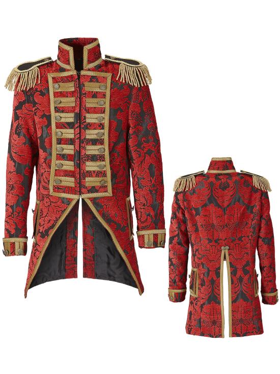 Frac Lujo Jacquard Rojo adulto