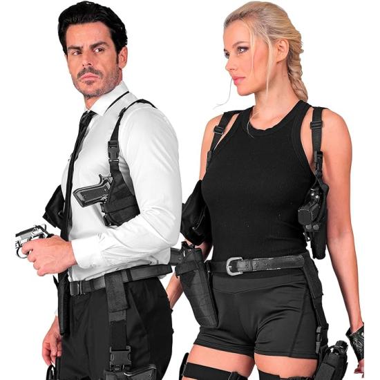 Funda Táctica Negra – Accesorio para Disfraces de Policía, SWAT y Militares Funda Táctica Negra – Accesorio para Disfraces de Policía, SWAT y Militares