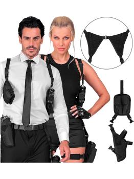 Funda Táctica Negra – Accesorio para Disfraces de Policía, SWAT y Militares