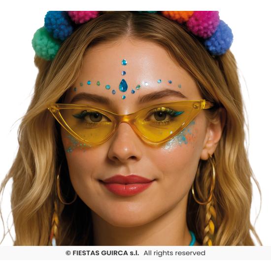 Gafas Amarillas para Disfraz – Complemento Retro y Divertido para Carnaval y Fiestas