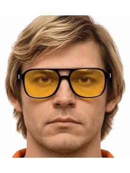 Gafas Años 70 Amarillas Jeffrey Dahmer para Disfraz Adulto Unisex