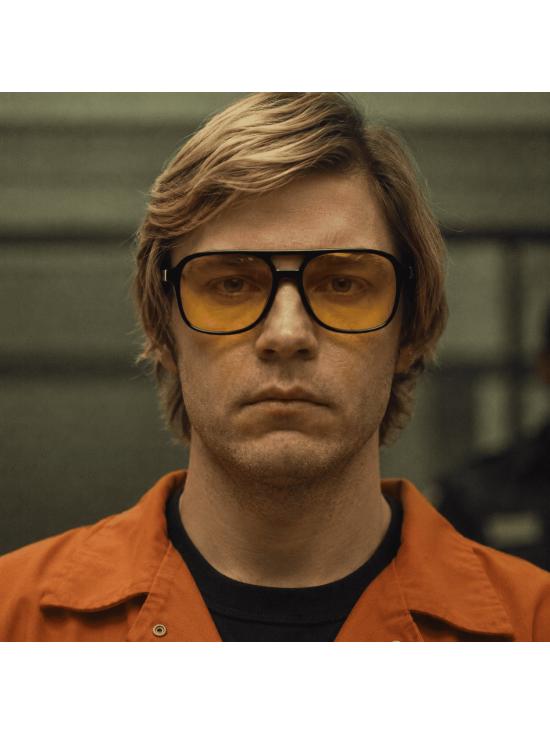 Gafas Años 70 Amarillas Jeffrey Dahmer para Disfraz Adulto Unisex