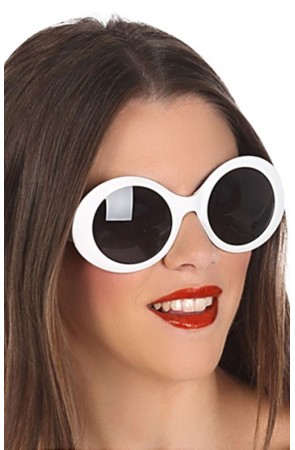 Gafas Años 70 Mega Fashion color Blanca