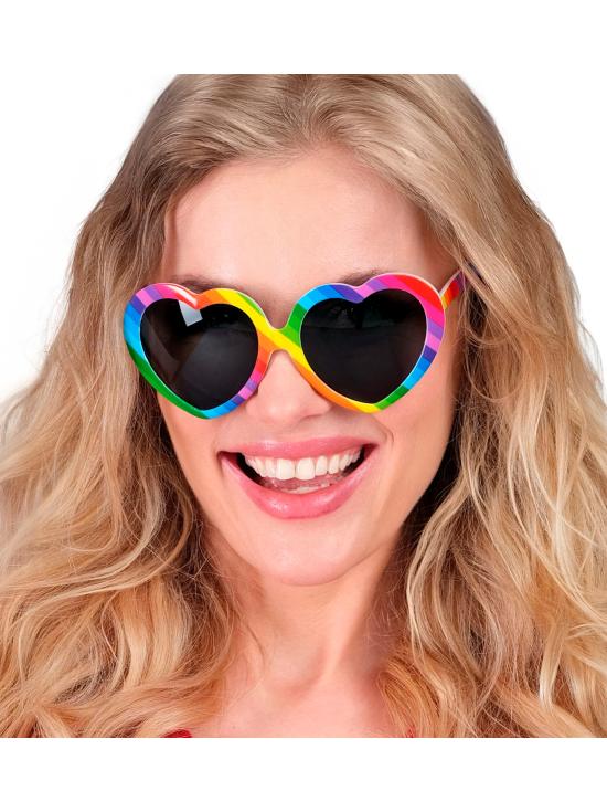 Gafas de Corazón Arco Iris para Disfraz