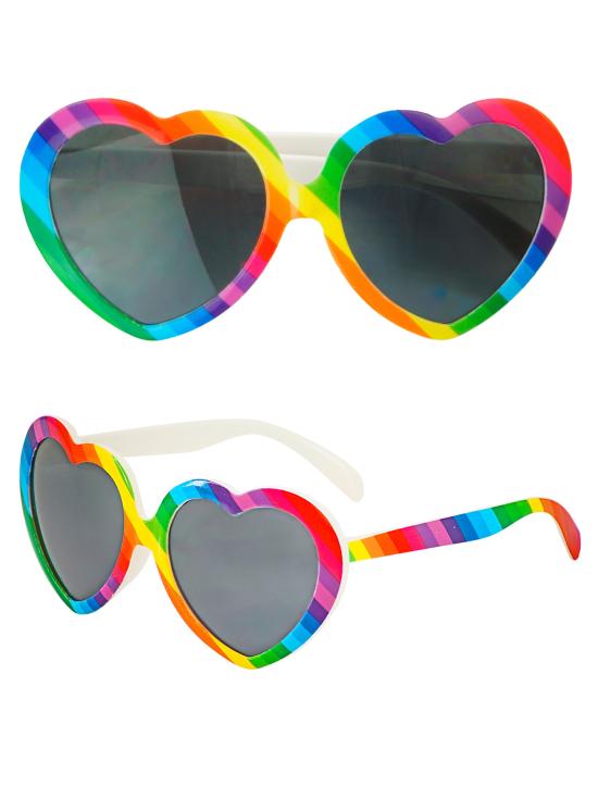 Gafas de Corazón Arco Iris para Disfraz