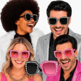 Gafas de Fiesta con Brillantes y Cristales Tintados