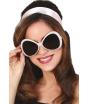 Gafas Grandes Blancas de los años 70