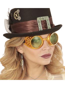 Gafas Steampunk doradas